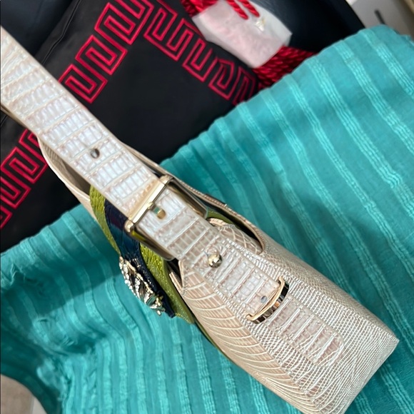 Elegant Cream and Green Women's Bag by Brahmin - Picture 3 of 9